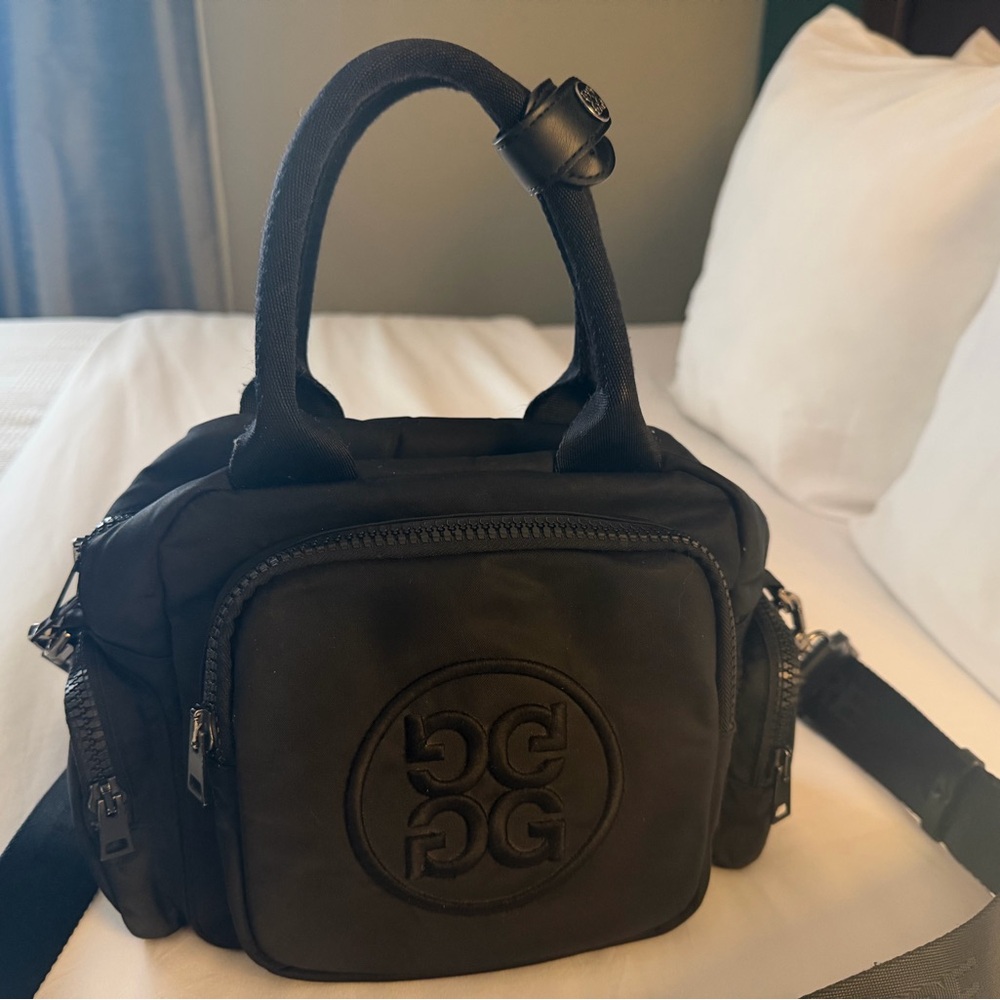 G/FORE Black Logo Crossbody Bag
